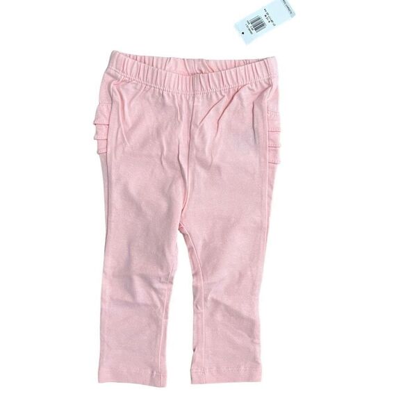 Old Navy Baby Girl Pink Stretch Ruffle-Trim Leggings 6-12 M - Picture 2 of 6